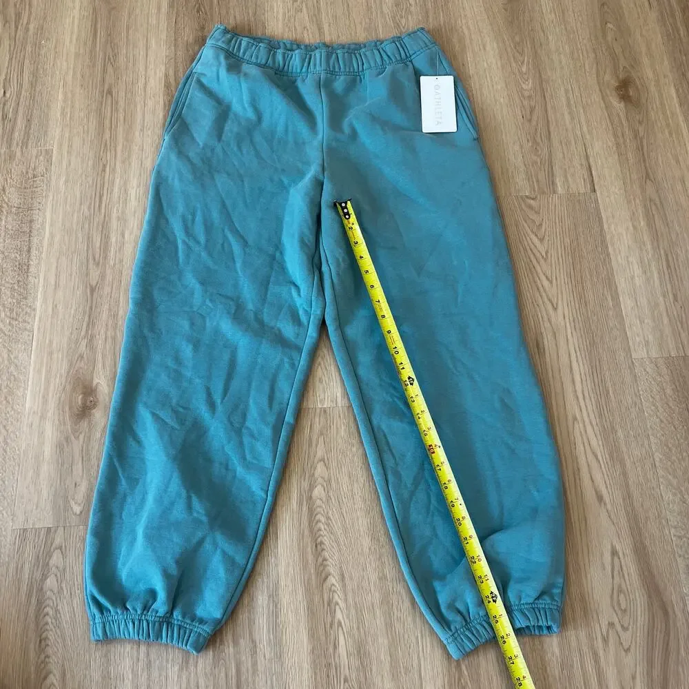 ATHLETA Women's Forever Fleece High Rise Jogger Size M In Juniper Green
